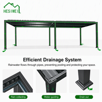 Pergola bioclimatique à toit à lames orientables en aluminium HESIWEI 10x10m 2x5m 2.5x2.5m 4x3m 3x6m 16x21m, taille personnalisée, gazebo