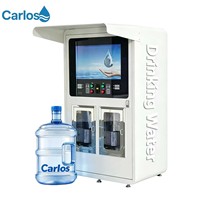 Distributeur d'eau potable automatique à double sortie pour la communauté, machine de distribution d'eau RO en libre-service