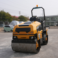 Rouleau vibratoire FURD avec moteur Kubota, double tambour, système entièrement hydraulique, engin de construction, compacteurs de routes