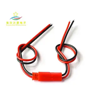 JST-2P kabel Terminal Udara pria dan wanita lampu LED 15CM cangkang merah