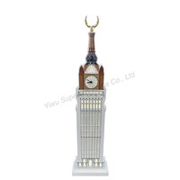 Superwin 2026 Ornement de Modélisation de Mosquée Hexagonale en Bois Blanc de 100 cm pour la Décoration du Ramadan Moubarak
