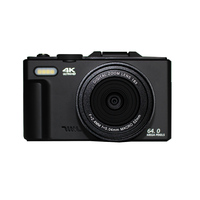 Appareil photo numérique 4K 64MP pour la photographie, caméra Vlog 4K avec autofocus, caméra de streaming et lumière LED