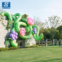 Décoration gonflable personnalisée en forme de fleurs de vigne Alice pour scène, parc, festival, publicité