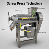 Hete verkoop Hoge spiraalvormige crusher Mango sapcentrifuge Granaatappel fruit groente pulpmachine Koude pers sapcentrifuge 220V 2200W
