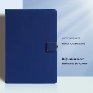 Wholesale Magnetic Custom Black Pu Leather Hardcover Modern Business Notebook Journal 80g <b>A5</b> Planner Custom Logo Promotional - Product Image 3