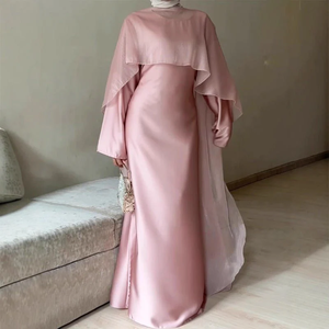 Vestido de Capa Luxuoso Personalizado Fabricante Dubai Turquia Omã Última Moda Modesta Elegante Kimono Abaya para Mulheres - Product Image 1