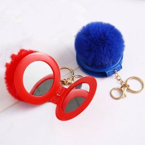 Pom Poms Keychains Faux Rabbit <b>Keyring</b> for Women Handbag Bag Plush Pompoms Fur Keychain Promotion Gift - Product Image 1