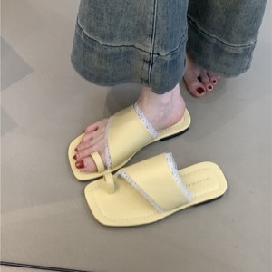 Sandalias Planas de Moda para Mujer, de Piel Sintética, Ligeras, Cerradas, Antideslizantes, con Suela de Goma, para Verano - Product Image 3