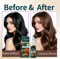 Crème colorante pour cheveux avec tête de brosse, formule végétale pour couvrir les cheveux gris, coloration capillaire en une seule étape, logo et emballage personnalisés pris en charge