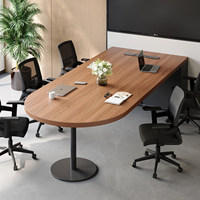 Table de conférence modulaire extensible Musen en MDF, combinaison de bureaux modernes pour bureau commercial et domicile, mobilier 8 places