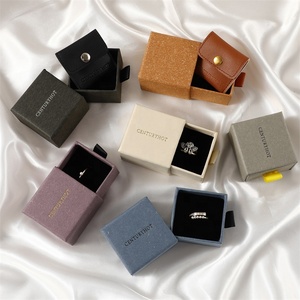 <b>6</b>*6cm Jewelry Box Hot Stamping Logo Jewelry Sliding Boxes With Logo <b>Drawer</b> Ring Box Customized logo - Product Image 3