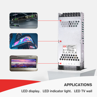 Alimentation à découpage mince MWEL 5V 40A 60A 80A 200W 300W 400W 100-240VAC pour écran LED couleur, garantie 5 ans