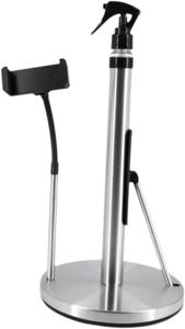 <b>Kitchen</b> 3 in 1 <b>Paper</b> Towel Holder with Spray Bottle & Phone Holder Countertop Stainless Steel Tissue Holder <b>Paper</b> Dispenser - Product Image 3
