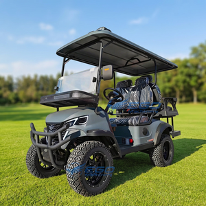 Vente en gros usine : Nouvelle énergie, différentes couleurs disponibles, mini voiturette de golf électrique classique 4 places, transport spécial - Product Image 1