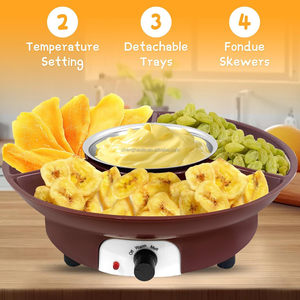 Kit de <span class=keywords><strong>fondue</strong></span> au chocolat détachable avec contrôle de température pour fêtes à domicile, ensemble de pot à <span class=keywords><strong>fondue</strong></span> électrique, machine à fontaine à chocolat, <span class=keywords><strong>tour</strong></span> de fusion - Product Image 5