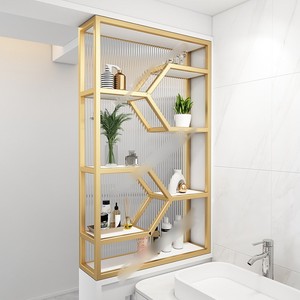 Estante de Pared Moderno Nórdico para Separar Ambientes, para Sala de Estar, Baño, Mampara de Vidrio Changhong, Entrada, Área Seca y Húmeda, Lavadero - Product Image 1