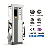 Station de recharge rapide DC double pistolet 120kW 240kW pour véhicules électriques, commerciale, avec 4G, Ethernet, paiement par application, IP54, certifiée CE, 95% CCS2, Brésil