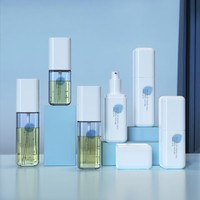 Bouteille à pompe à mousse nettoyante pour le visage en PET 80ml 100ml 120ml Bouteille de pulvérisation vide en plastique carrée mate transparente sérigraphie