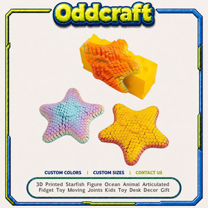 Figura de Estrella de Mar Impresa en 3D, Animal Marino Articulado, Juguete Antiestrés con Articulaciones Móviles, Escala 1/12, Decoración de Escritorio para Niños, Regalo - Product Image 1