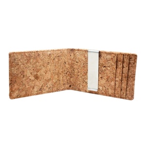 Fashion Eco Friendly Cork Fabric Custom Men Wallet Credit <b>Card</b> <b>Holder</b> With Money Clip - Product Image 2