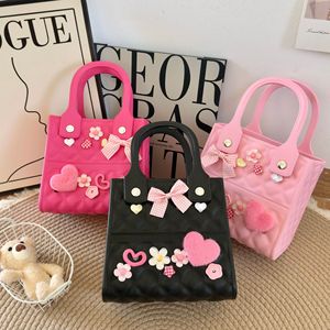 2025 dernières filles mignonnes décor noeud <span class=keywords><strong>EVA</strong></span> plage été Logo personnalisé Silicone perle sacs fourre-tout pour femmes sacs à main et sacs à main pour dames - Product Image 2