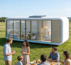 Structure en acier à construction rapide, type cabine Apple, pour hôtel temporaire et <span class=keywords><strong>abri</strong></span> d'urgence - Product Image 1