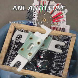 Composants de fusibles ANL en cuivre pour l'automobile, en verre laminé, courant nominal 32V/48V/72V/125V, 40A-800A, vente en gros - Product Image 2