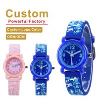 Montre analogique à quartz pour enfants, filles, sport, OEM/ODM, design de dessin animé pour enfants, avec bracelet élastique, boîtier en PC