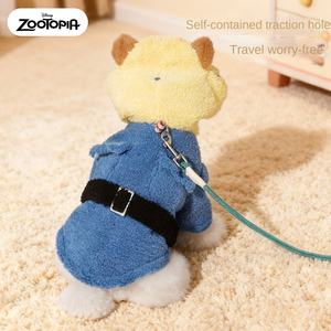 Voor Crazy Animal City Hondenkleding Politieagent Verdikte capuchon Katoen gewatteerd Winter Outdoor Warmhoudende beer Kleine hond - Product Image 3