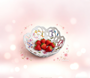 Elegante Cesta <span class=keywords><strong>de</strong></span> Frutas <span class=keywords><strong>de</strong></span> <span class=keywords><strong>Melamina</strong></span> con Estampado Floral, Tazón <span class=keywords><strong>de</strong></span> <span class=keywords><strong>Melamina</strong></span> Resistente a Roturas para Restaurante y Hogar - Product Image 1