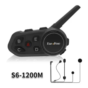 Xe Máy in-mũ Bảo hiểm tai nghe Full-Mũ bảo hiểm nửa Mũ bảo hiểm không dây Bluetooth Tai nghe hỗ trợ 2-6 tay đua <span class=keywords><strong>intercom</strong></span> - Product Image 1