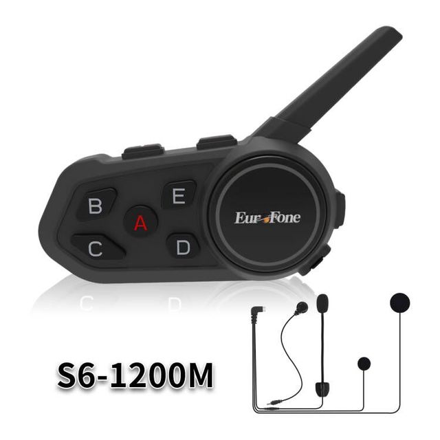 Motorcycle In- Helmet Headset Full-Helmet Half-Helmet Wireless  Earphone Support 2-6 Riders Intercom
