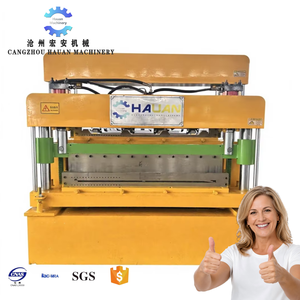 เครื่องขึ้นรูปเหล็กแผ่น Hauan Machinery ขนาดความกว้างป้อนวัสดุ 1200 มม. ความหนา 0.3-1.0 มม. สำหรับทำกระเบื้องเหล็กเคลือบสีสำหรับหลังคา - Product Image 1