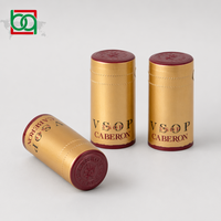 Capsule de scellage en aluminium ROPP anti-poussière à ouverture facile avec logo personnalisé en relief pour bouteilles de vin
