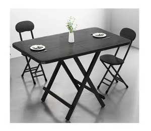 Collapsible table foldable Dining table family stand portable eating table simple extended