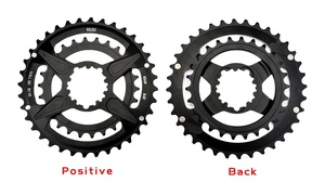 Plato de Cadena Doble GOLDIX para Bicicleta de Montaña, 36T-26T, Aleación de Aluminio para Cortar <span class=keywords><strong>Bielas</strong></span> de Bicicleta <span class=keywords><strong>Sram</strong></span> de 3 Tornillos - Product Image 2