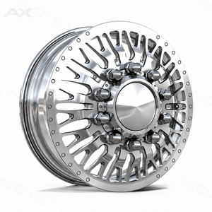 Jantes forgées sur mesure DRW 22x8.25 24x8.25 26x8.25 10x285 polies pour camions avec adaptateurs pour Ford F350 RAM 3500 Chevy Silverado - Product Image 1