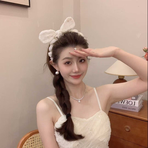 2026 Hot Selling Popular Sweet Design Black <b>White</b> <b>Lace</b> Bowknot Shaped Hairband Temperamental Women's Hairbands Fashion Headwear - Product Image 3