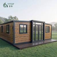 Maison conteneur en acier extensible robuste anti-typhon, galvanisée à chaud, résidence familiale mobile, mini-maison de jardin, OEM