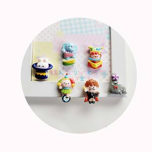 2023 brillant acrylique printemps Styles fleur sucette couronne coeur papillon planaire résine dos plat breloques Scrapbooking bricolage - Product Image 2