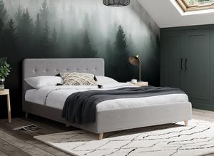 160x200 <span class=keywords><strong>letto</strong></span> all'ingrosso, tessuto grigio gamba di legno Design moderno Hotel mobili camera da <span class=keywords><strong>letto</strong></span> - Product Image 4