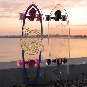 Wholesale Price Custom Acrylic Skateboard Durable Clear Acrylic Skateboard