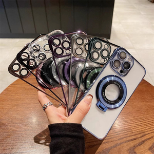 ฟิล์มป้องกันสำหรับ16 <span class=keywords><strong>PRO</strong></span> <span class=keywords><strong>MAX</strong></span> 15 14 13 12 11 PC, เคสป้องกันเลนส์ชาร์จแบบแม่เหล็กแบบใสเคสโทรศัพท์มือถือ - Product Image 3