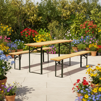 Mesa Plegable Moderna de Madera y Hierro, Portátil, Ligera, Compacta, para Comedor, Ahorro de Espacio, Camping, Picnic, Café, Mesa Auxiliar, Playa