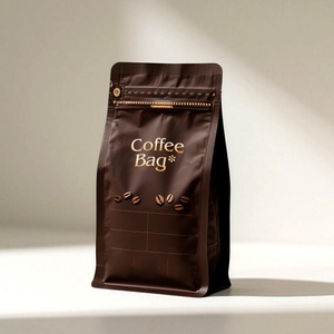 Bolsas de Papel de Aluminio con Logotipo Impreso Personalizado, Bolsas de Mylar Negras Mate de Alta Calidad para Empaque de Café, Bolsas para Semillas con Base, OEM - Product Image 3