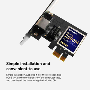 อะแดปเตอร์เครือข่าย2.5Gbps PCIE Gigabit การ์ดอีเธอร์เน็ตแบบมีสาย2500เมตร Wake <span class=keywords><strong>ON</strong></span> <span class=keywords><strong>LAN</strong></span> ติดตั้งง่ายสำหรับการเล่นเกมการถ่ายโอนไฟล์ NAS - Product Image 2