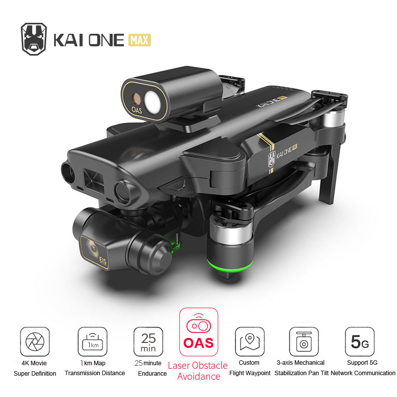 Updated KAI ONE MAX Drone 8K Camera 3-Axis Gimbal Anti-Shake Laser obstacle avoidance Brushless Foldable Quadcopter Drone