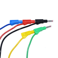Câble de test NUELEAD de sécurité électrique à double extrémité rétractable avec gaine, fiche banane empilable de 4 mm pour multimètre numérique
