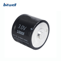 Supercondensateur cylindrique de type soudé au laser BitWell série BWM 3.0V 650-3600F Farad pour systèmes de stockage d'énergie