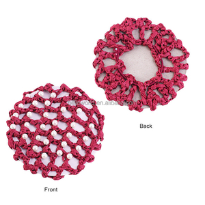 BELLEWORLD, fábrica, nuevo diseño, herramienta <span class=keywords><strong>para</strong></span> <span class=keywords><strong>el</strong></span> cabello <span class=keywords><strong>para</strong></span> mujer, redes <span class=keywords><strong>para</strong></span> <span class=keywords><strong>el</strong></span> cabello con perlas blancas, varios colores, crochet, <span class=keywords><strong>ballet</strong></span>, redecilla, moño, cubierta - Product Image 4